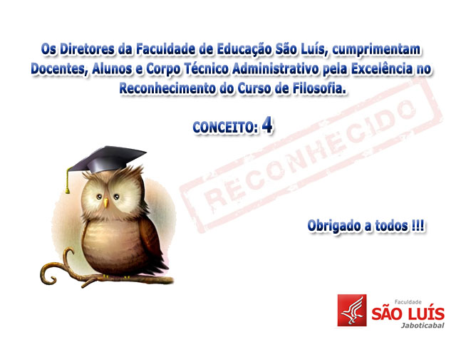 Reconhecimento do curso de filosofia