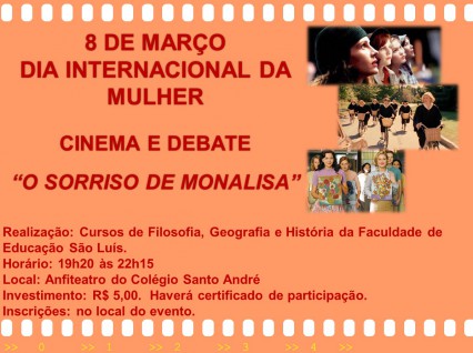 Cursos de Filosofia, História e Geografia promovem debate no Dia Internacional da Mulher.