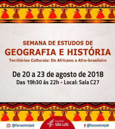 SEMANA DE ESTUDOS DE GEOGRAFIA E HISTÓRIA