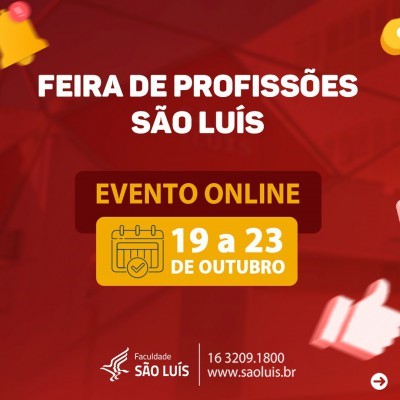 1ª Feira de Profissões Online da Faculdade São Luís