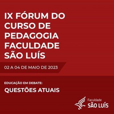 IX FÓRUM DE EDUCAÇÃO DO CURSO DE PEDAGOGIA