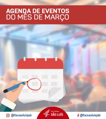 Agenda de Eventos do Mês de Março