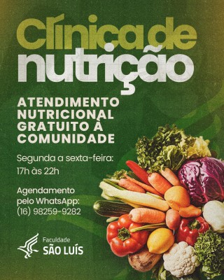 Clínica de Nutrição da Faculdade São Luís oferece atendimento gratuito à comunidade