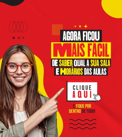 Confira a localização de salas e o horários de aulas do seu curso!