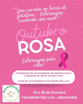 Curso de Enfermagem realiza campanha de arrecadação de gelatina para o HOSPITAL DO CANCER DE BARRETOS