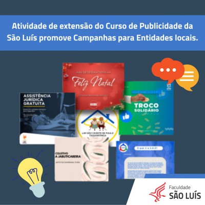 Curso de Publicidade promove campanhas para Entidades locais.