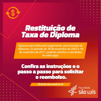 Restituição de Taxa de Diploma
