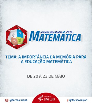 SEMANA DE ESTUDOS DO CURSO DE MATEMÁTICA 2019